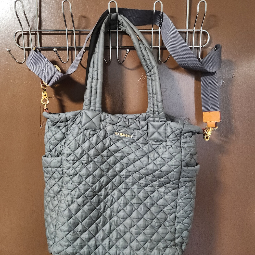 MZ Wallace Charcoal Quilted Tote